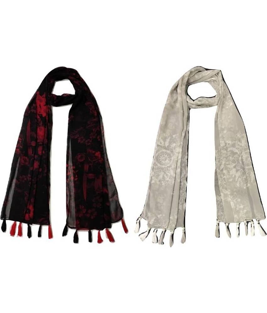 stolevilla Multi Printed Poly Cotton Yarn Stoles ( Pack of 2 ) - Dupattas & Shawls | Buy online on ZillyBuy