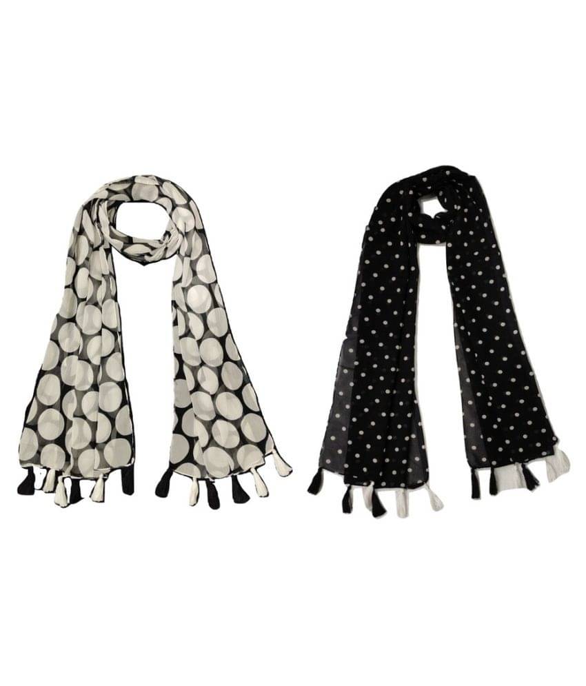 stolevilla Multi Printed Poly Cotton Yarn Stoles ( Pack of 2 ) stolevilla Multi Printed Poly Cotton Yarn Stoles ( Pack of 2 )