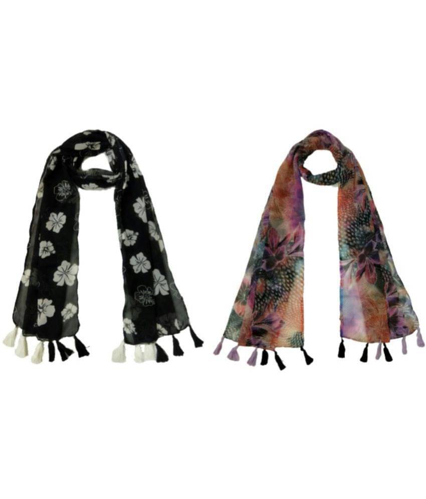 stolevilla Multi Printed Poly Cotton Yarn Stoles ( Pack of 2 ) stolevilla Multi Printed Poly Cotton Yarn Stoles ( Pack of 2 )