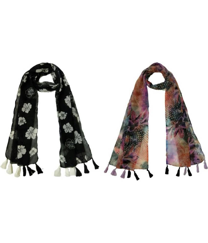 stolevilla Multi Printed Poly Cotton Yarn Stoles ( Pack of 2 ) - Dupattas & Shawls | Buy online on ZillyBuy