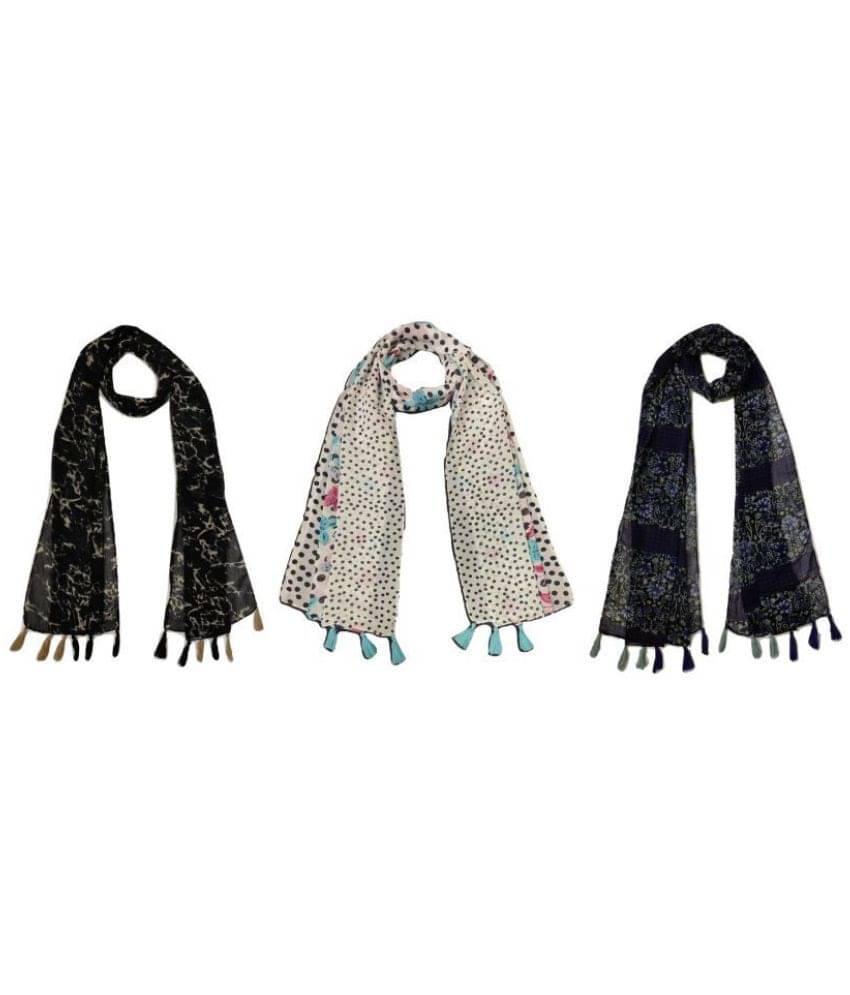 stolevilla Multi Printed Poly Cotton Yarn Stoles ( Pack of 3 ) stolevilla Multi Printed Poly Cotton Yarn Stoles ( Pack of 3 )