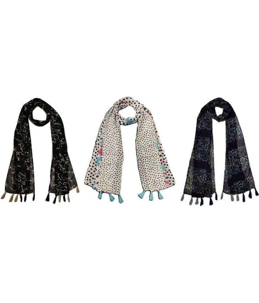stolevilla Multi Printed Poly Cotton Yarn Stoles ( Pack of 3 ) - Dupattas & Shawls | Buy online on ZillyBuy