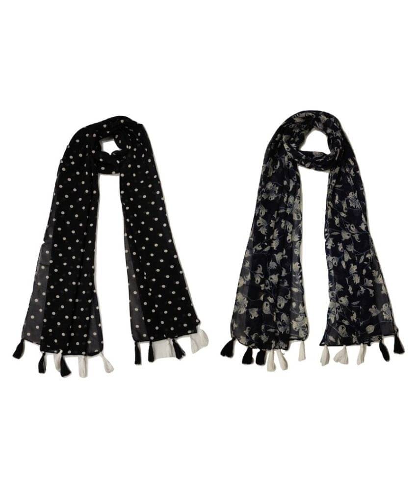 stolevilla Multi Printed Poly Cotton Yarn Stoles ( Pack of 2 ) stolevilla Multi Printed Poly Cotton Yarn Stoles ( Pack of 2 )