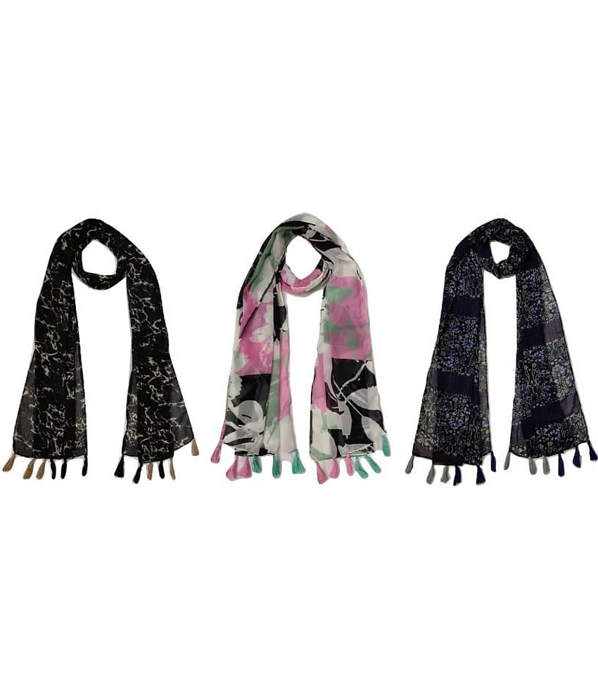 stolevilla Multi Printed Poly Cotton Yarn Stoles ( Pack of 3 ) - Dupattas & Shawls | Buy online on ZillyBuy