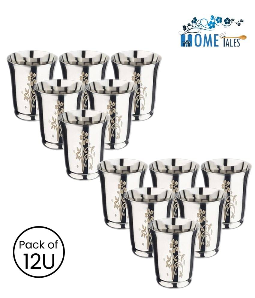     			NGA Stainless Steel Kitchen Tumblers for Serving, Pack of 12 U, 300 ml per unit