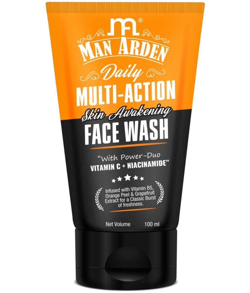 Man Arden Daily Multi-Action Skin Awakening & Brightening Face Wash | With Power Duo Vitamin C + Niacinamide, 100 ml Man Arden Daily Multi-Action Skin Awakening & Brightening Face Wash | With Power Duo Vitamin C + Niacinamide, 100 ml