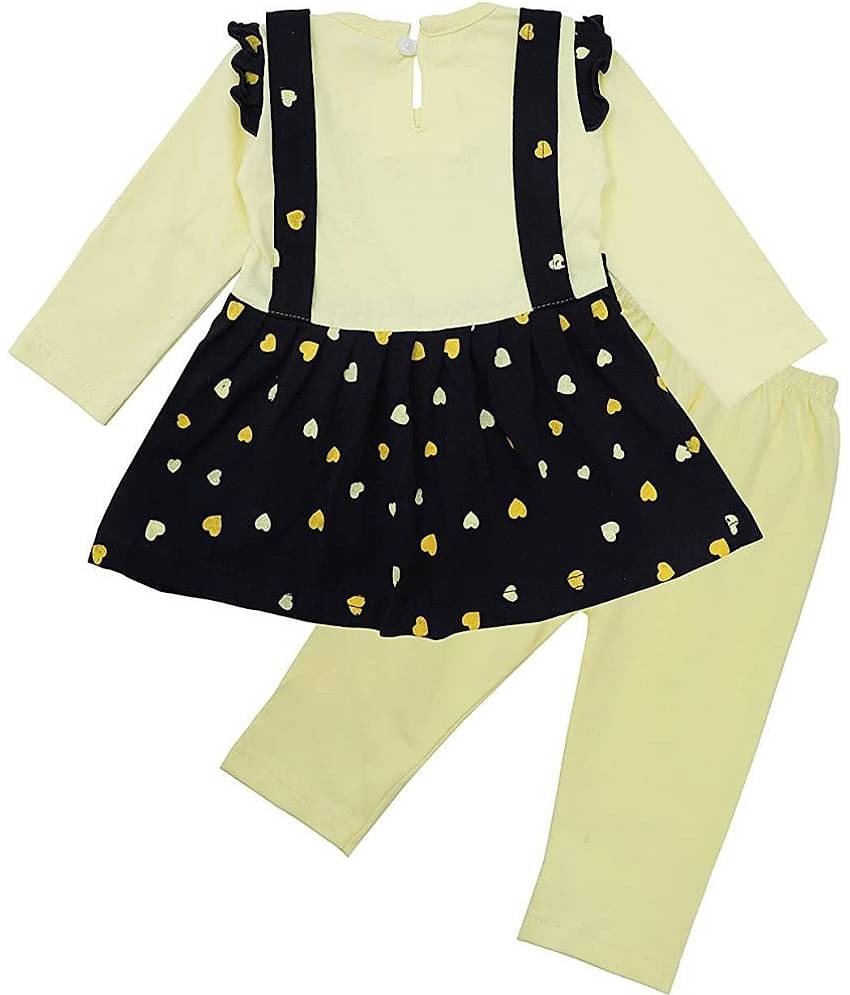 NammaBaby Baby Girls Cotton Blend Dresses ( Yellow )