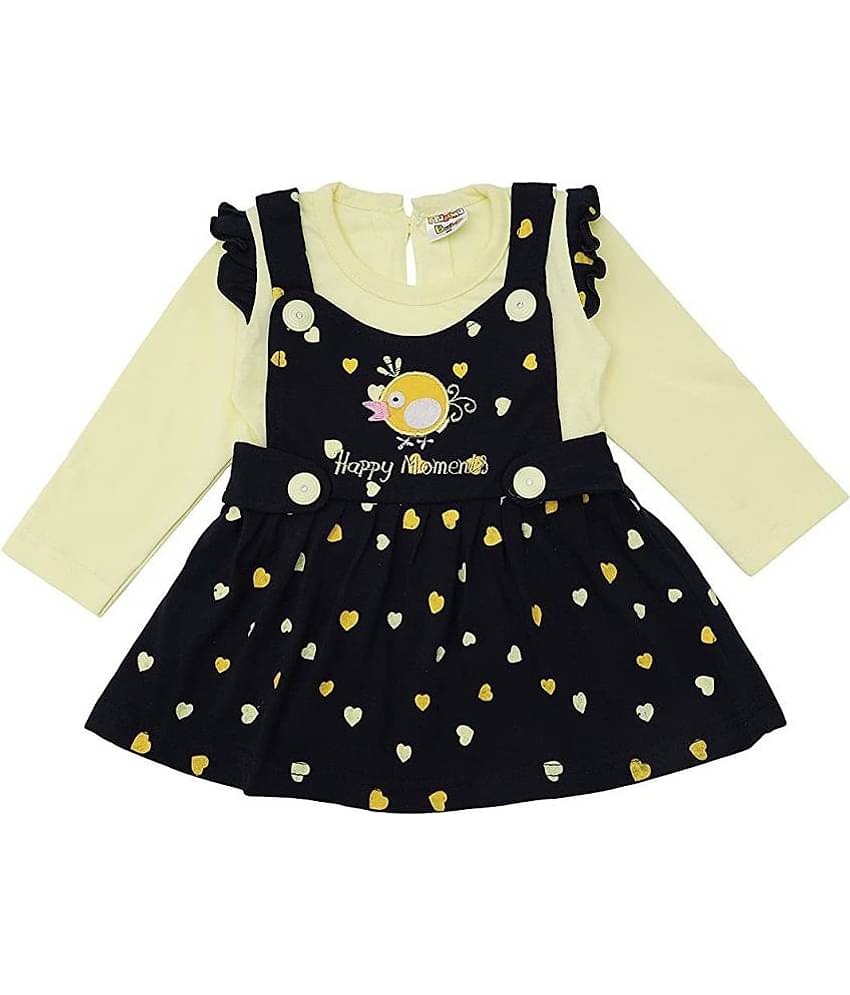NammaBaby Baby Girls Cotton Blend Dresses ( Yellow )