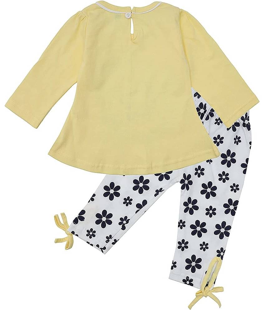 NammaBaby Baby Girls Cotton Blend Dresses ( Yellow )