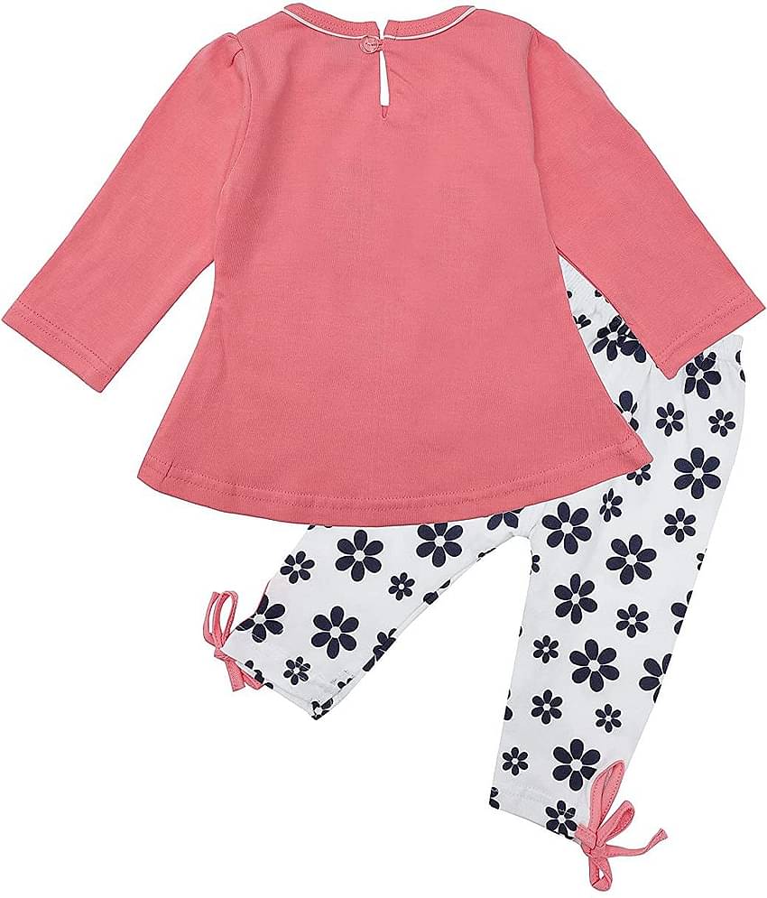 NammaBaby Baby Girls Cotton Blend Dresses ( Pink )