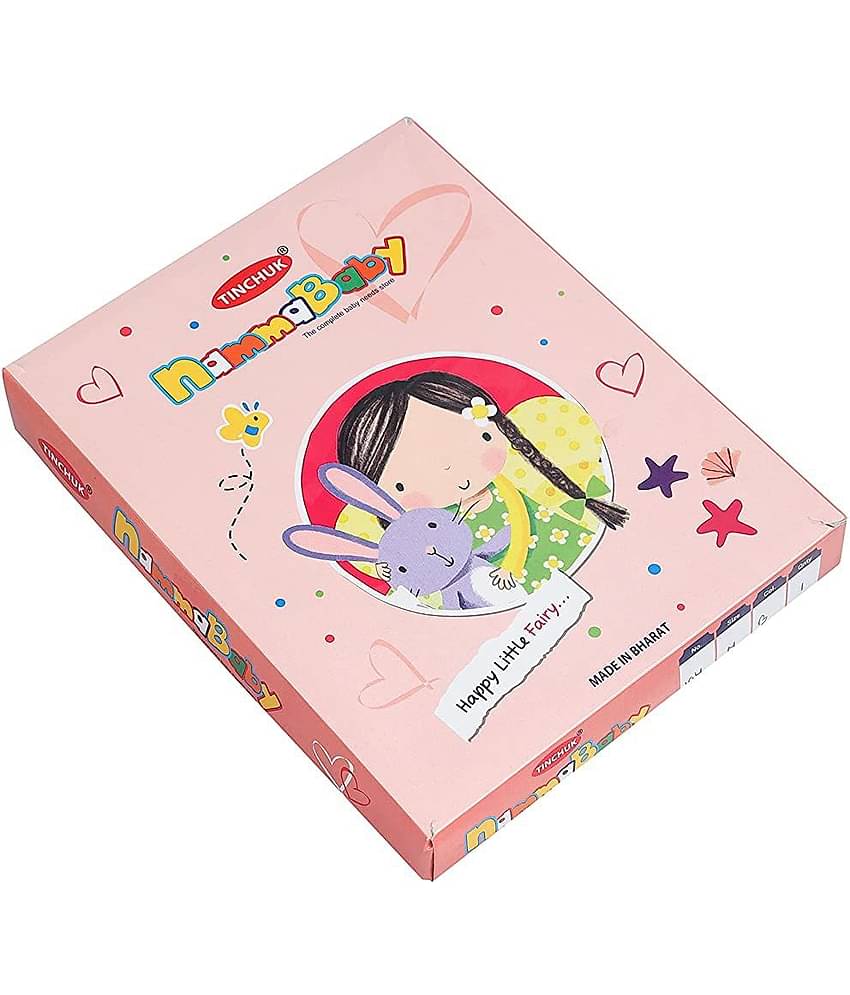 NammaBaby Baby Girls Cotton Blend Dresses ( Pink )