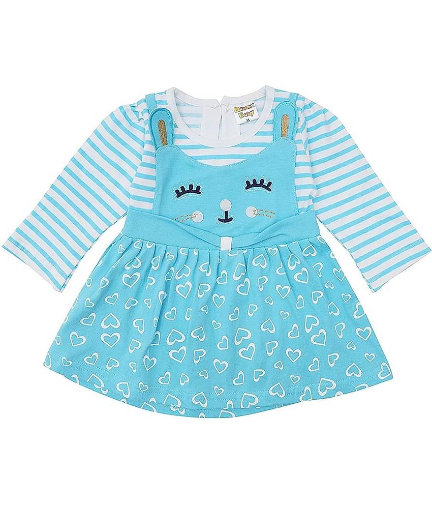 NammaBaby Baby Girls Cotton Blend Dresses ( Multi )