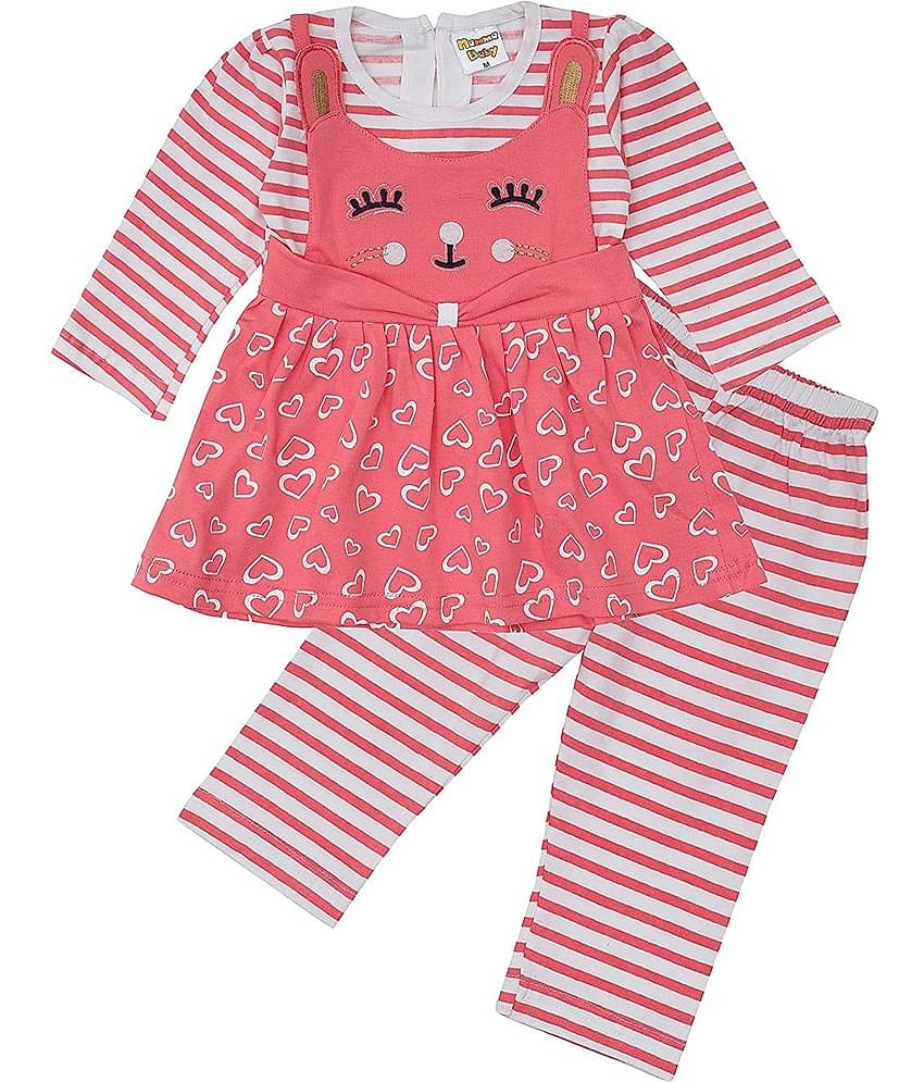 NammaBaby Baby Girls Cotton Blend Dresses ( Multi )