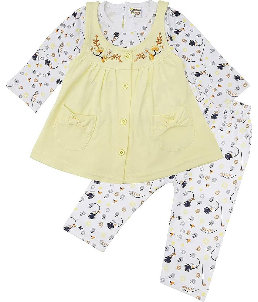 NammaBaby Baby Girls Cotton Blend Dresses ( Multi )