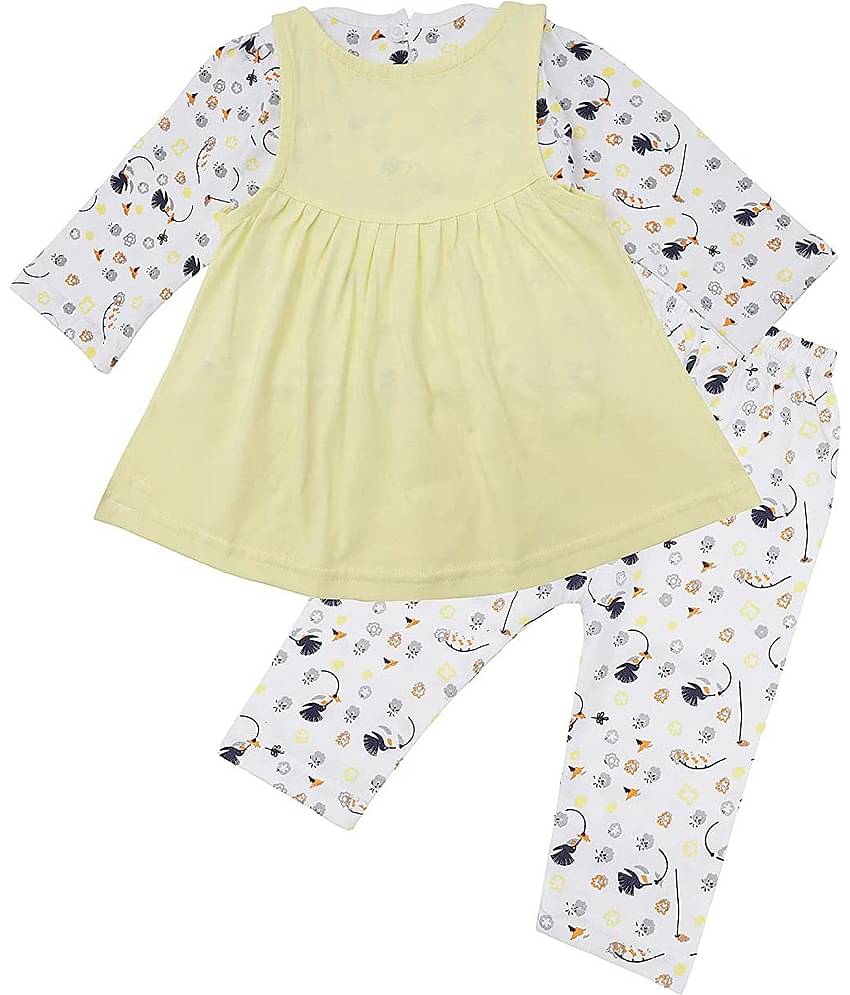 NammaBaby Baby Girls Cotton Blend Dresses ( Multi )