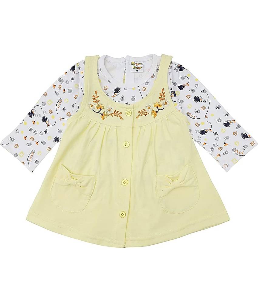 NammaBaby Baby Girls Cotton Blend Dresses ( Multi )