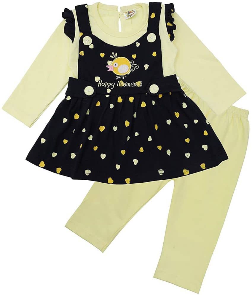 NammaBaby Baby Girls Cotton Blend Dresses ( Yellow )