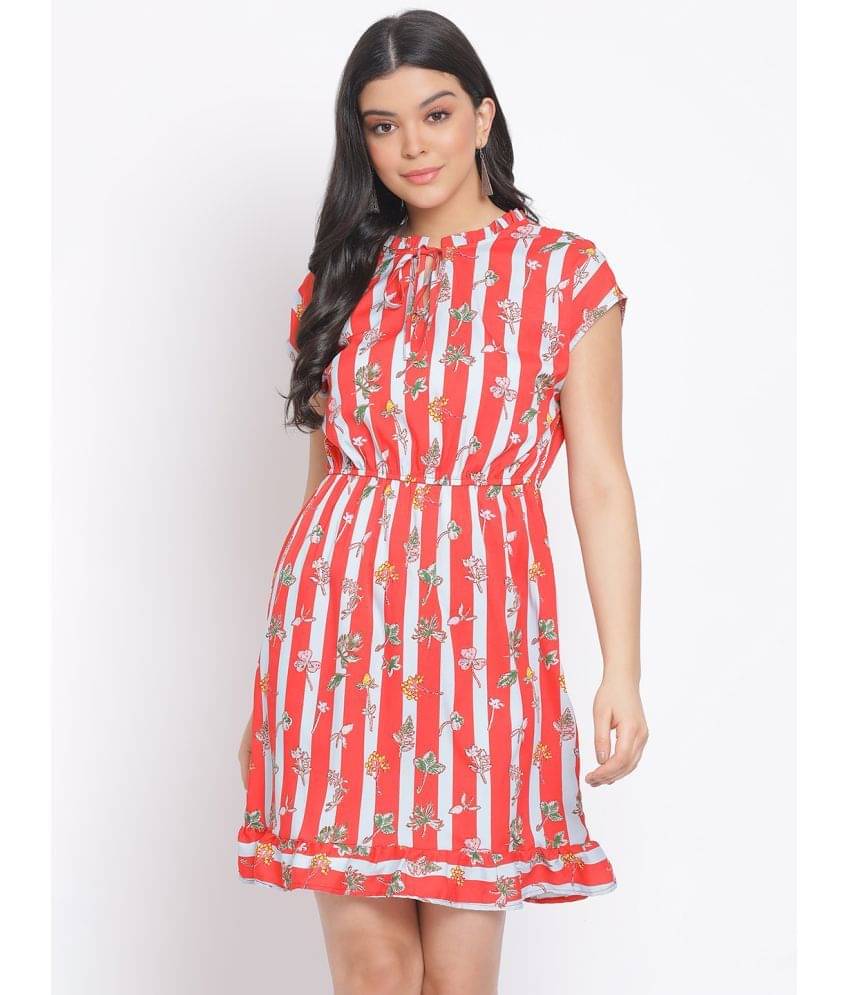 Oxolloxo Women Polyester A-line Dress ( Multi Color ) Oxolloxo Women Polyester A-line Dress ( Multi Color )