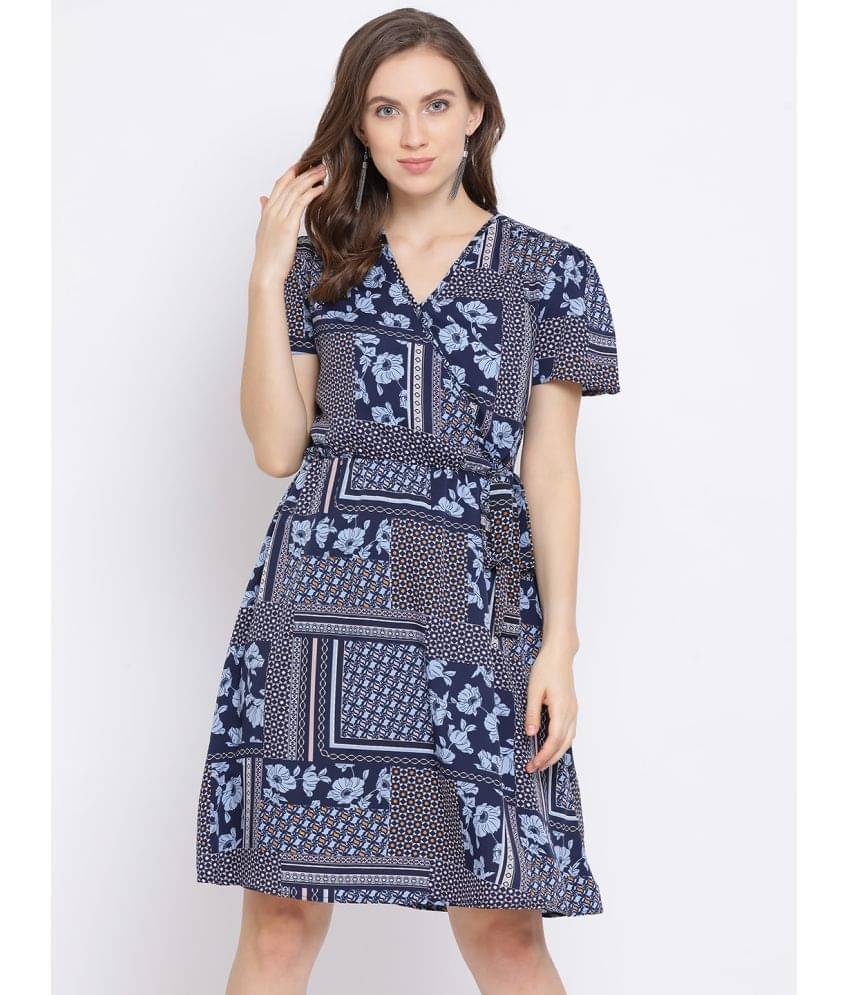 Oxolloxo Polyester Navy A- line Dress - Oxolloxo Polyester Navy A- line Dress -
