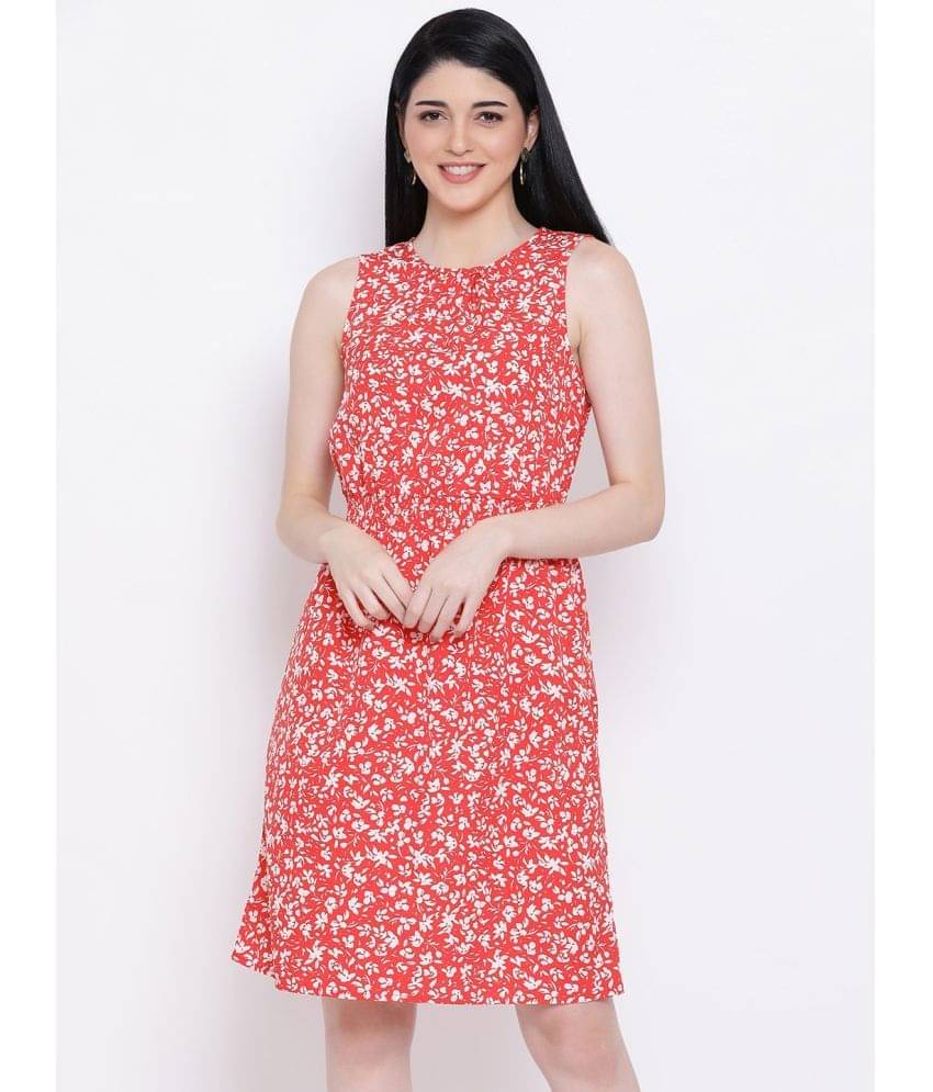 Oxolloxo Women Polyester A-line Dress ( White ) Oxolloxo Women Polyester A-line Dress ( White )