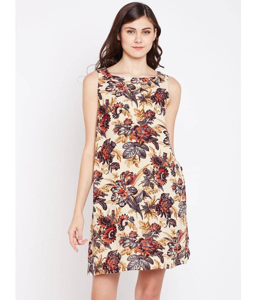    			Oxolloxo Viscose Beige A- line Dress -