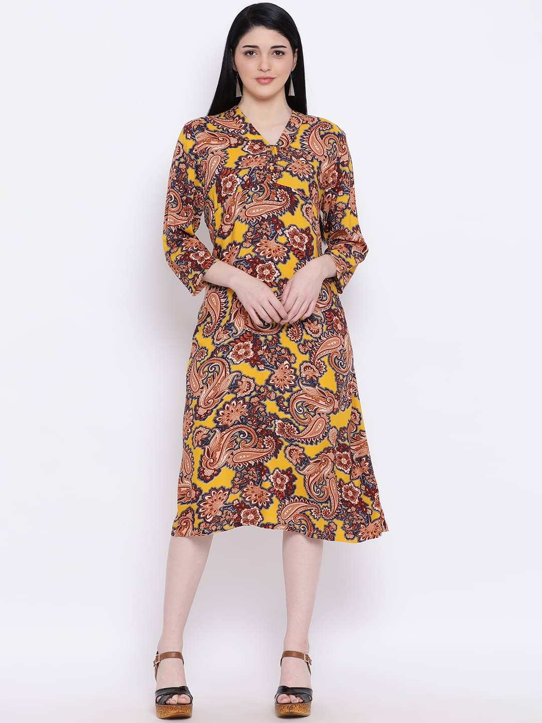 Oxolloxo Viscose Red A- line Dress - Oxolloxo Viscose Red A- line Dress -