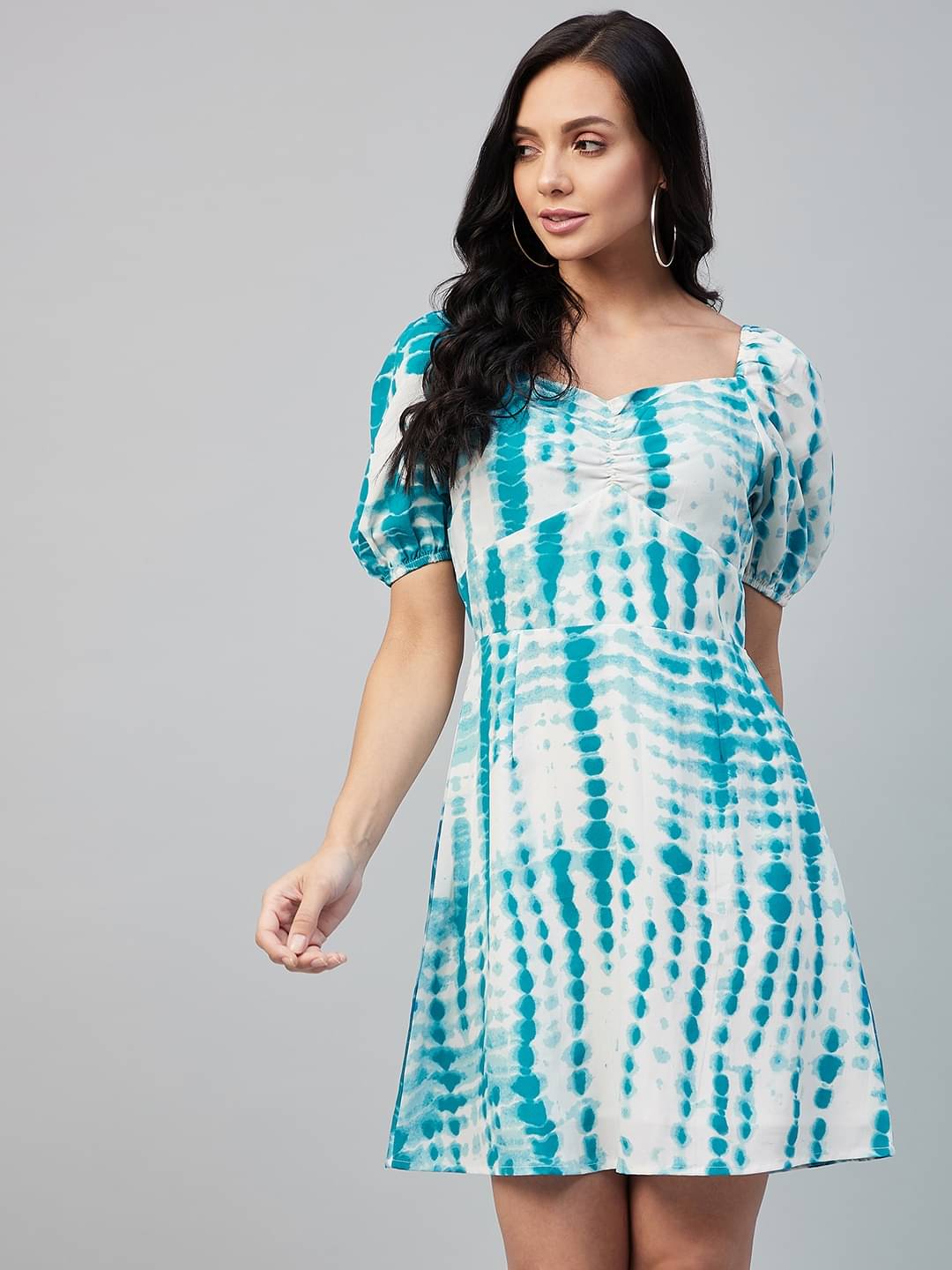     			Rare Women Crepe A-line Dress ( Blue )