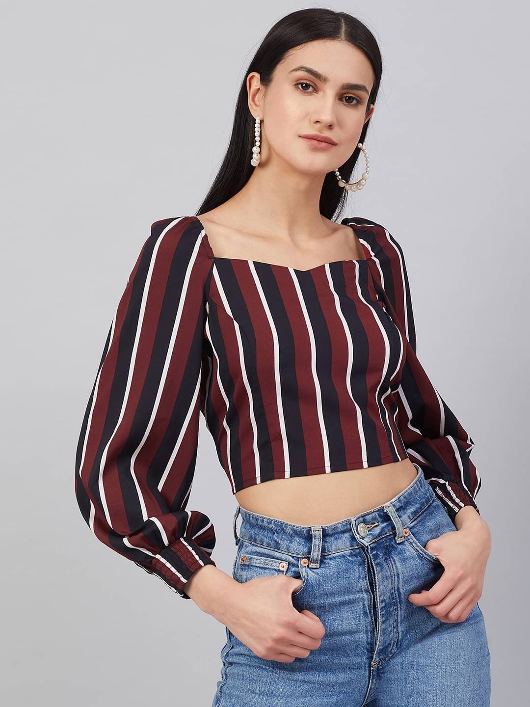     			Rare Women's Crepe Crop Top ( Multicolor )