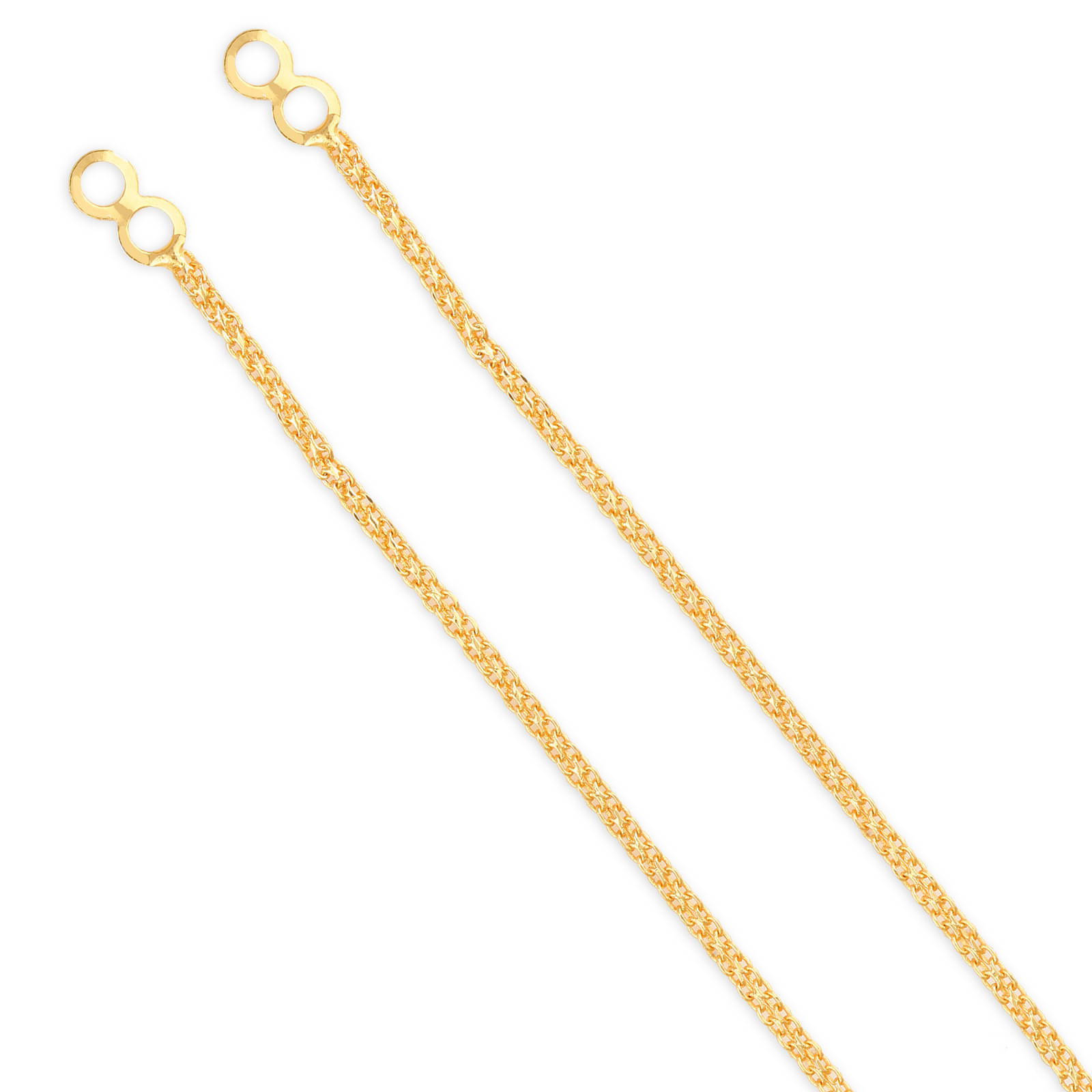     			Vighnaharta - Golden Ear Chain Earrings ( Pack of 1 )