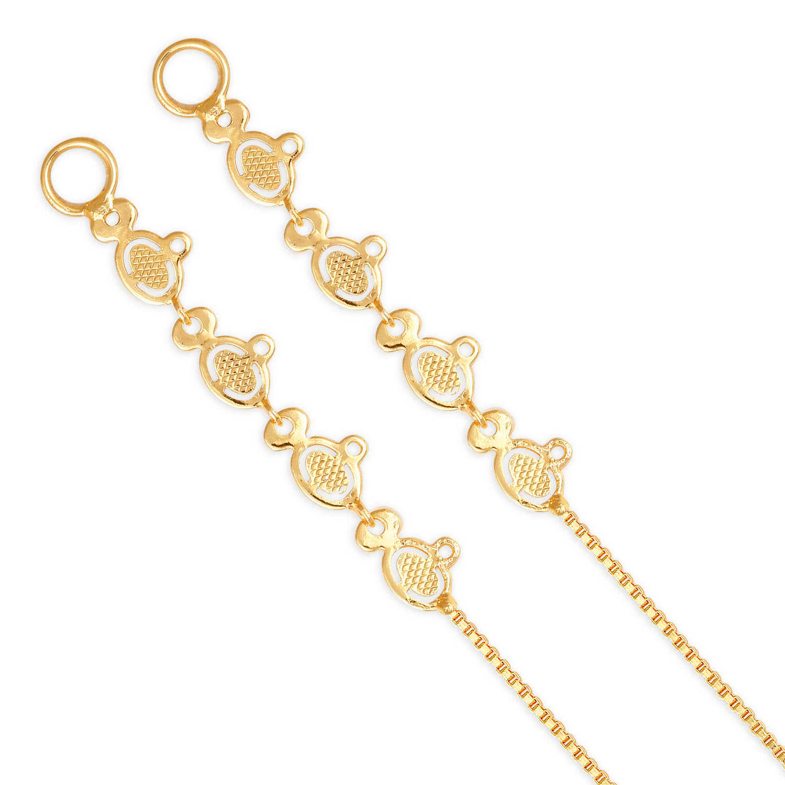 Vighnaharta 1 one gram gold Plated alloy Kanchain Ear chain kanoti ear Cuff Ear to Ear Chain for Women and Girls- (VFJ1018KC) - Earrings | Buy online on ZillyBuy