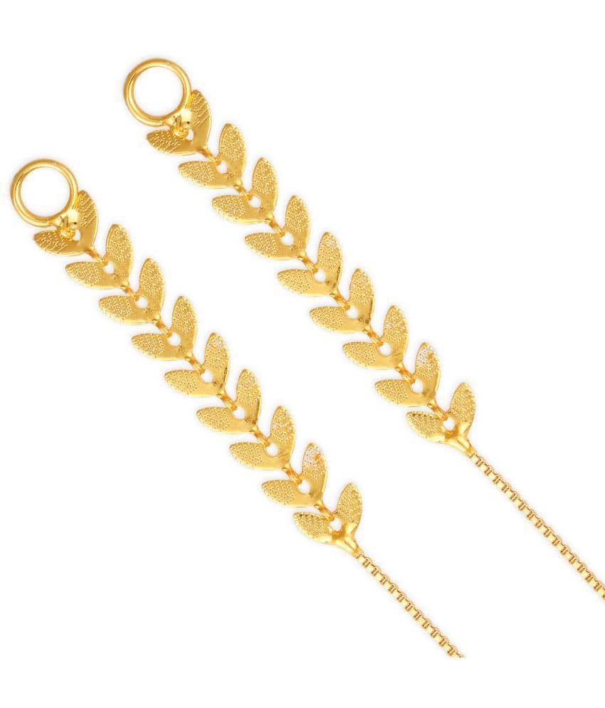 Vighnaharta - Golden Ear Chain Earrings ( Pack of 1 ) - Earrings | Buy online on ZillyBuy