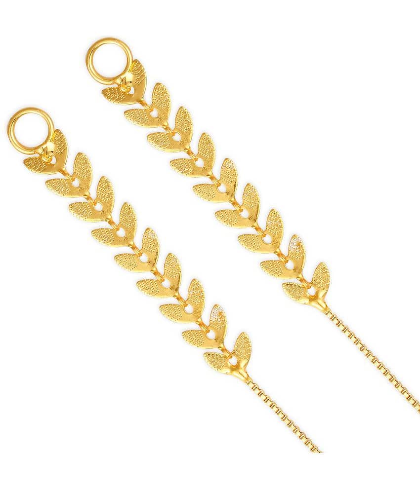 Vighnaharta - Golden Ear Chain Earrings ( Pack of 1 ) - Earrings | Buy online on ZillyBuy