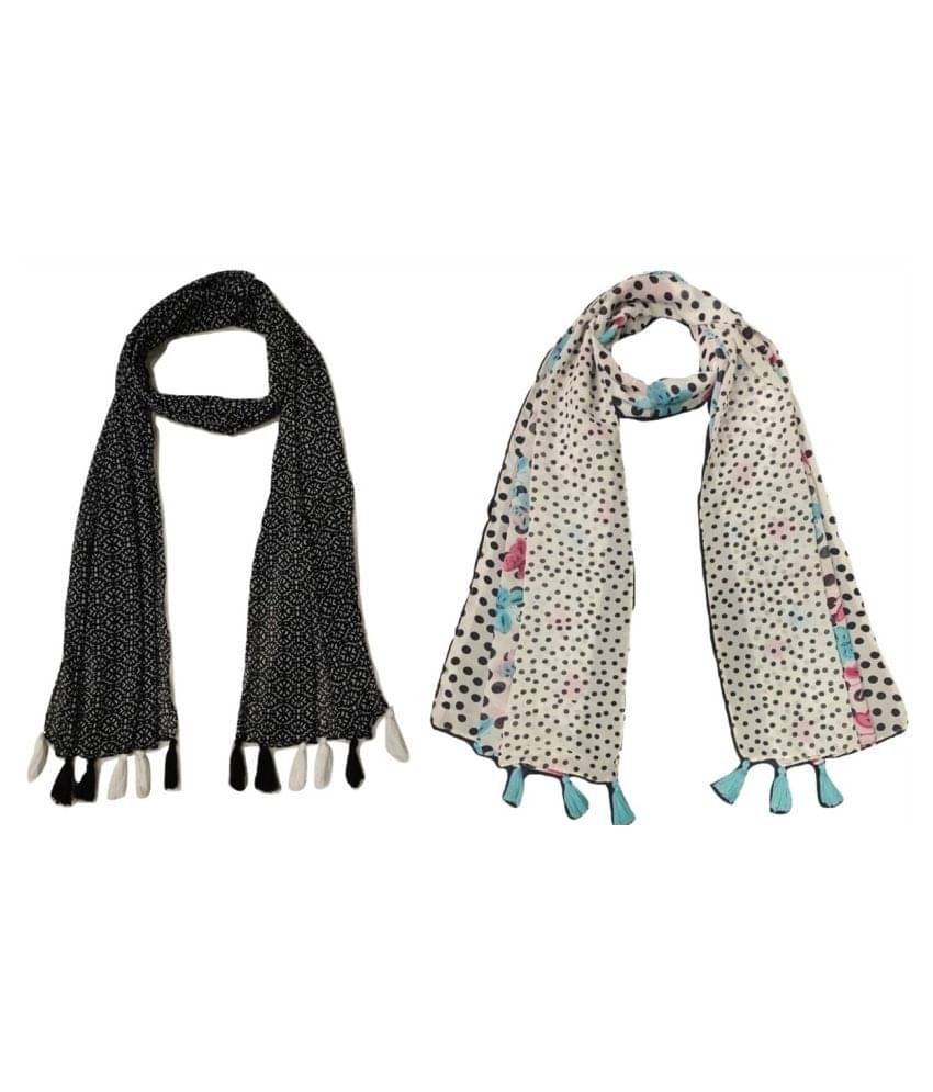     			stolevilla Multi Printed Poly Cotton Yarn Stoles ( Pack of 2 )