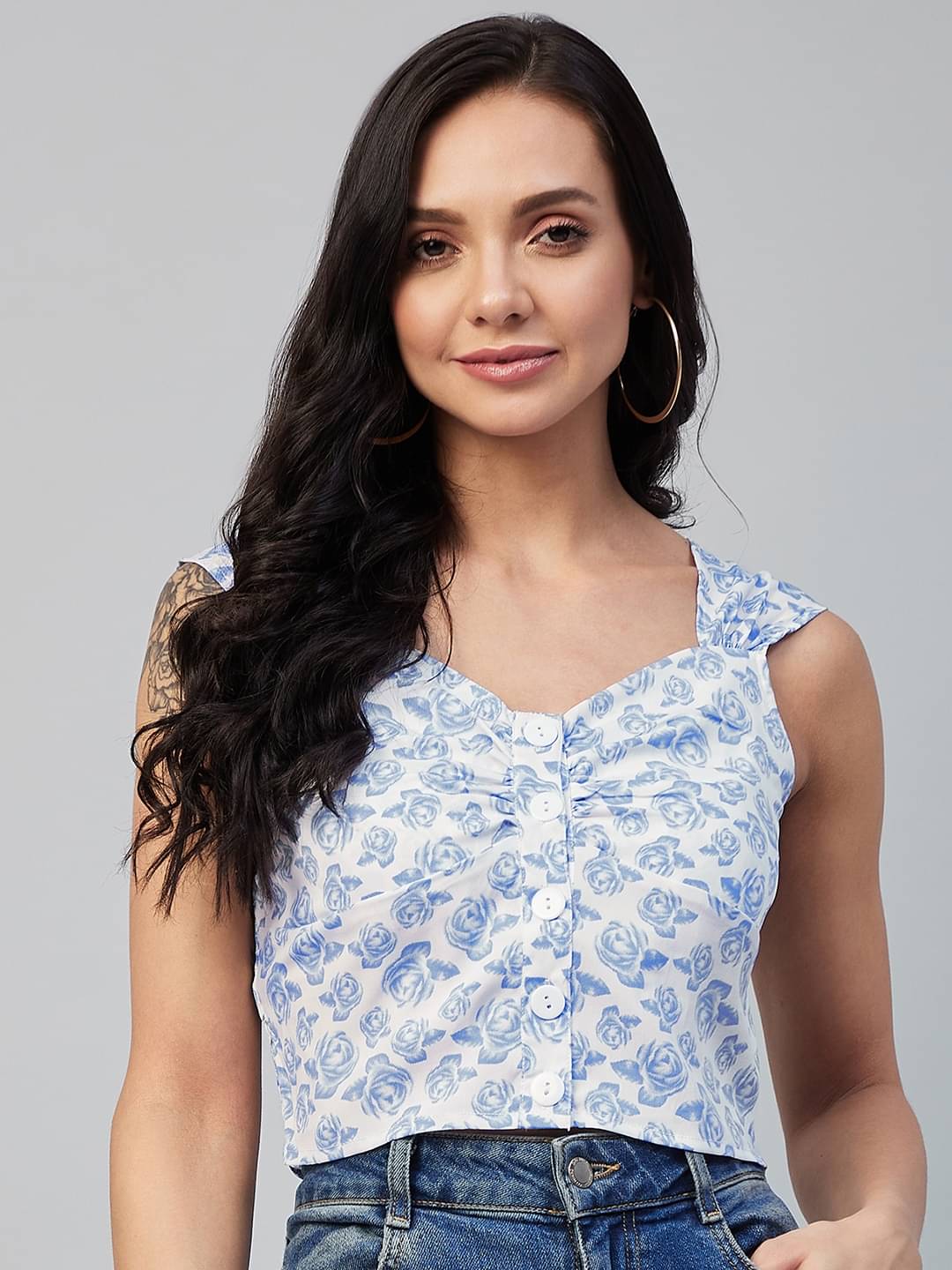     			Rare Women's Polyester Regular Top ( Off White )