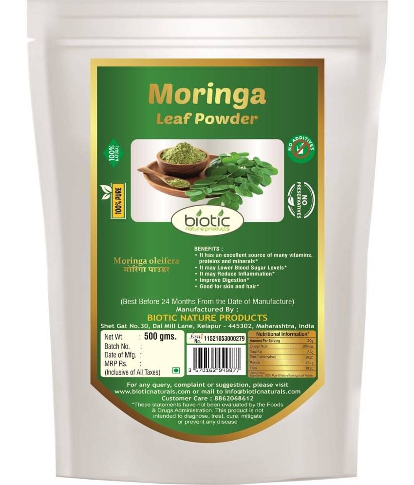Biotic Moringa Leaf Powder (Moringa Oliefera) Powder 500 gm Biotic Moringa Leaf Powder (Moringa Oliefera) Powder 500 gm