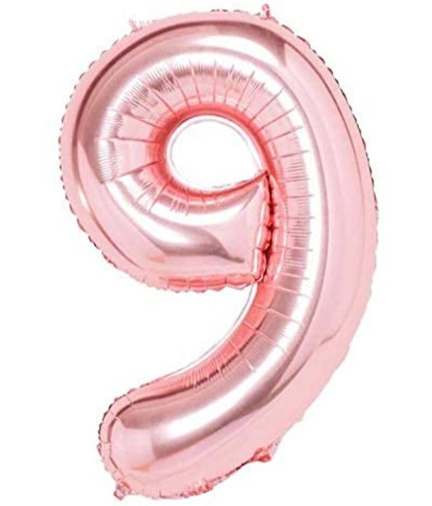     			Blooms Event Numbers Foil Balloon 16" Inch -(Pack of one Unit) Rose Gold (Rose Gold-9)