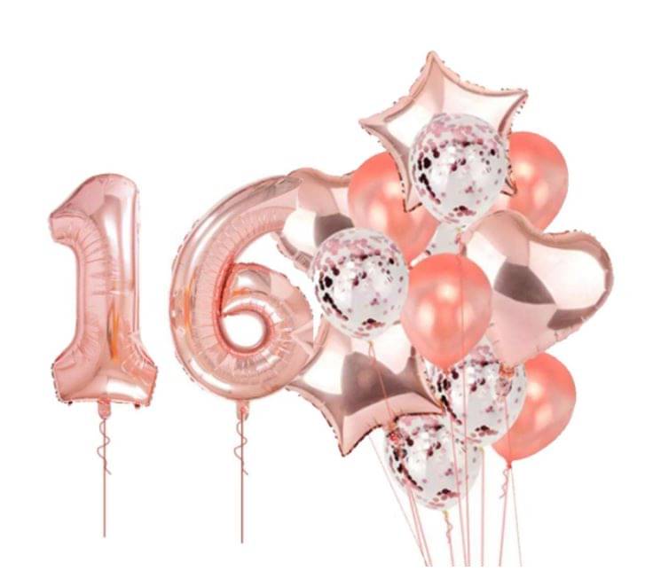 Blooms Event Rose Gold special 16 No. rose gold foil 2 pcs of rosegold Heart foil, 2pcs of rosegold Star Foil ,5pcs Confetti Balloon , & 5pcs rosegold Latex Balloon Blooms Event Rose Gold special 16 No. rose gold foil 2 pcs of rosegold Heart foil, 2pcs of rosegold Star Foil ,5pcs Confetti Balloon , & 5pcs rosegold Latex Balloon