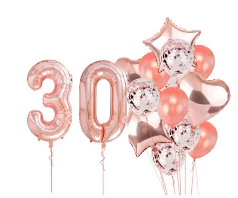 Blooms Event Rose Gold special 30 No. rose gold foil 2 pcs of rosegold Heart foil, 2pcs of rosegold Star Foil ,5pcs Confetti Balloon , & 5pcs rosegold Latex Balloon Blooms Event Rose Gold special 30 No. rose gold foil 2 pcs of rosegold Heart foil, 2pcs of rosegold Star Foil ,5pcs Confetti Balloon , & 5pcs rosegold Latex Balloon