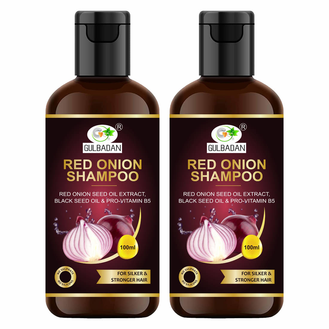 GULBADAN Onion Hair Fall Shampoo for Hair Growth & Hair Fall Control for Men & Women Shampoo 100 mL Pack of 2     			GULBADAN Onion Hair Fall Shampoo for Hair Growth & Hair Fall Control for Men & Women Shampoo 100 mL Pack of 2