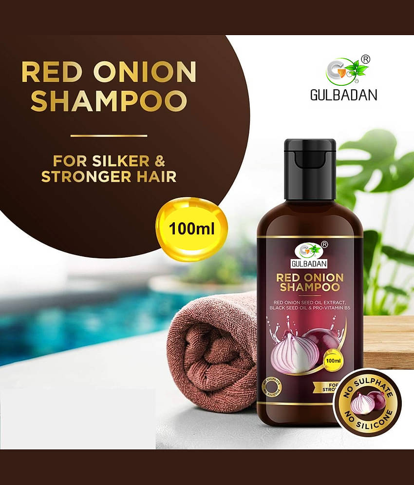 GULBADAN Onion Hair Fall Shampoo for Hair Growth & Hair Fall Control for Men & Women Shampoo 100 mL Pack of 2