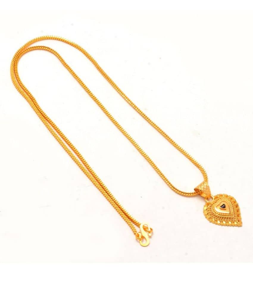Jewar Mandi New Design Gold Plated Locket/Pendant with Chain Daily use for Men, Women & Girls, Boys
