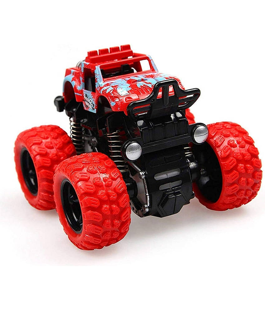 Monster Truck Toys for Kids Friction Powered Monster Truck Car Toy for Baby Push & Go Toys 4wd Monster Truck Pop It Fidget Combo Set for Boys & Girls (Monster Pack of 1)