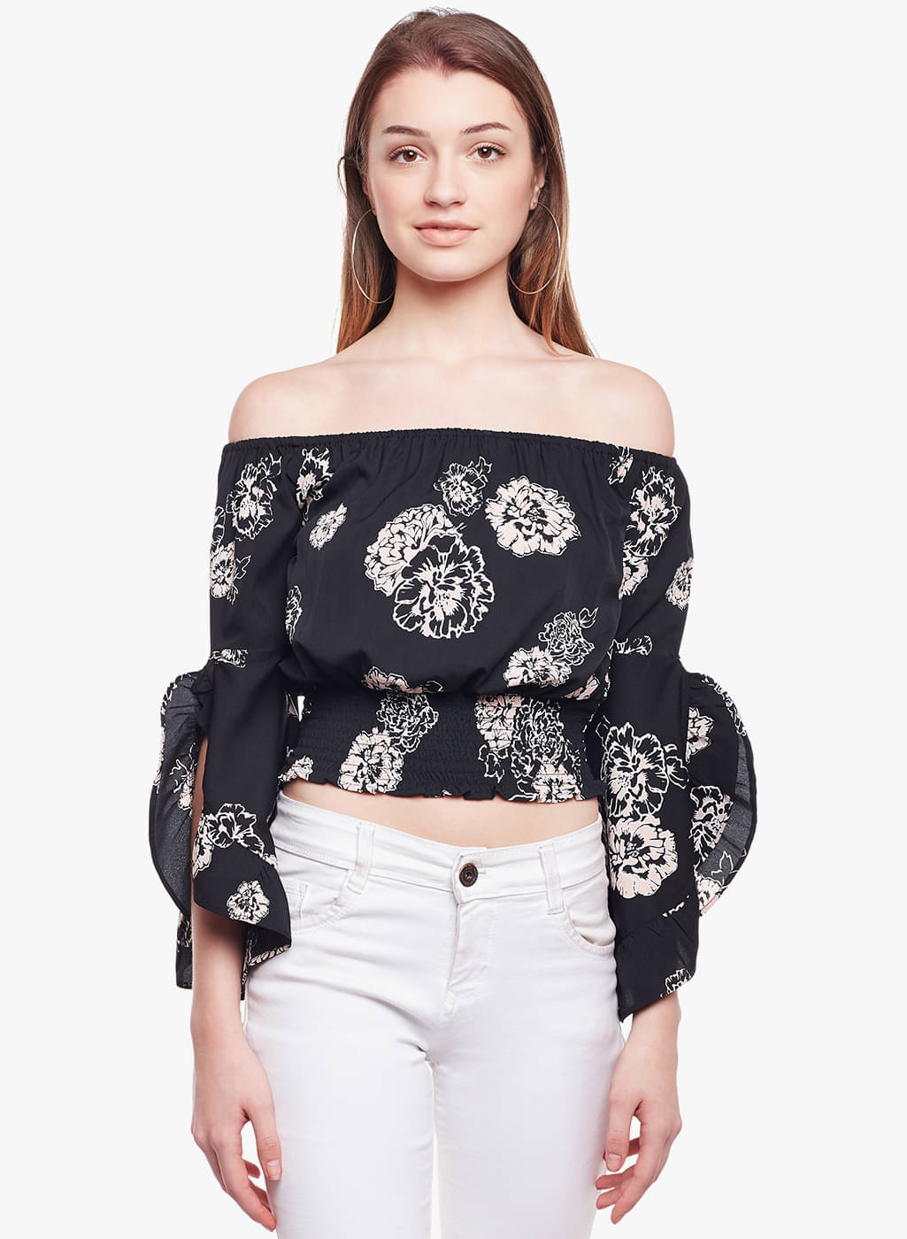     			Oxolloxo Women's Polyester Crop Top ( Black )