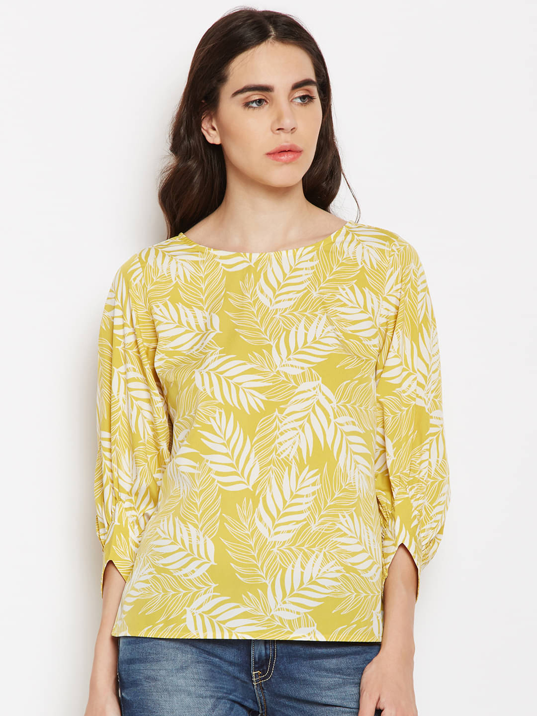     			Oxolloxo Women's Polyester Regular Top ( Yellow )