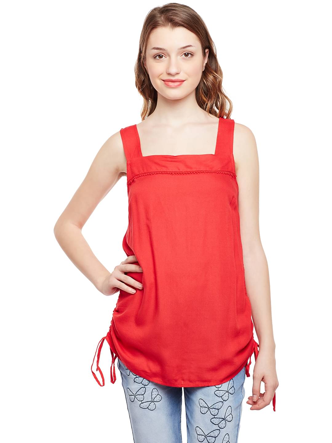 Oxolloxo Women's Viscose Regular Top ( Red ) Oxolloxo Women's Viscose Regular Top ( Red )