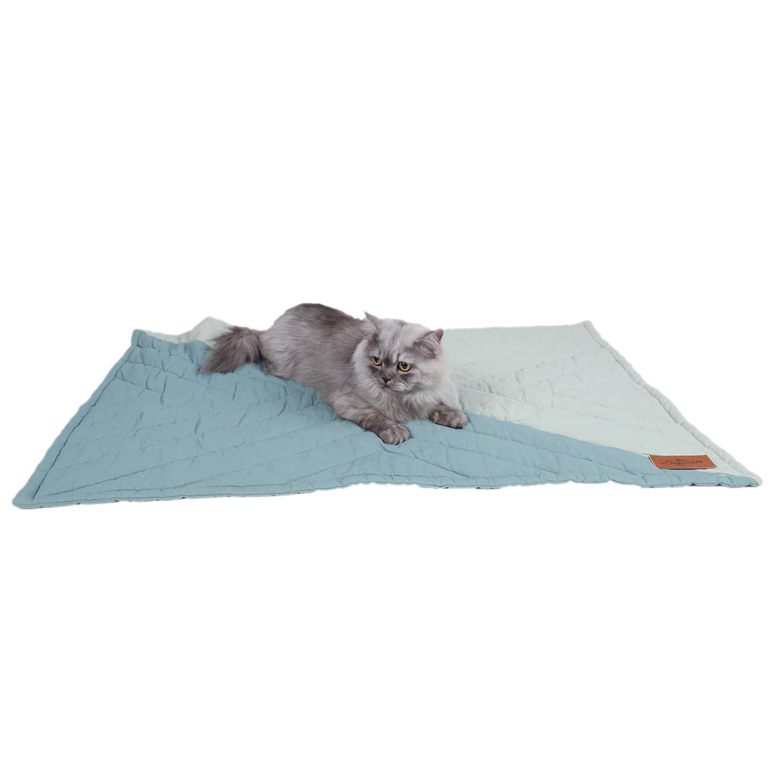 NUEVOS DOGGADIL Cotton Canvas Quilted Rectangle Cat Dog Pet Bed Mattress | Foldable Padded Pet Mat_ Blue Tone NUEVOS DOGGADIL Cotton Canvas Quilted Rectangle Cat Dog Pet Bed Mattress | Foldable Padded Pet Mat_ Blue Tone