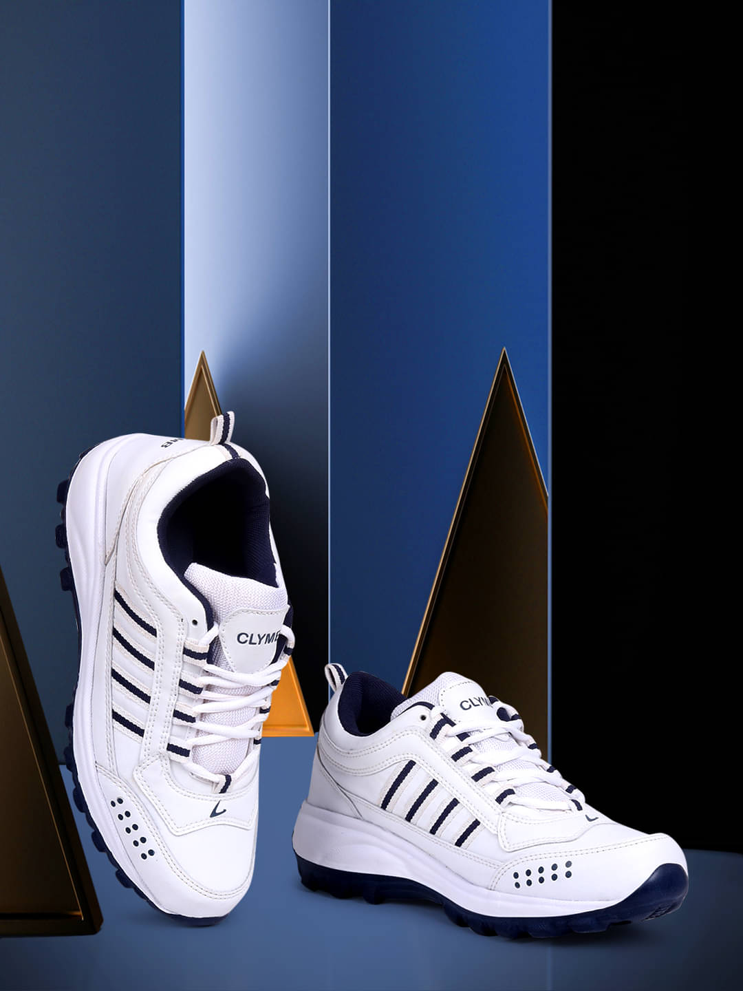     			Clymb Captain/Sports White Running Shoes