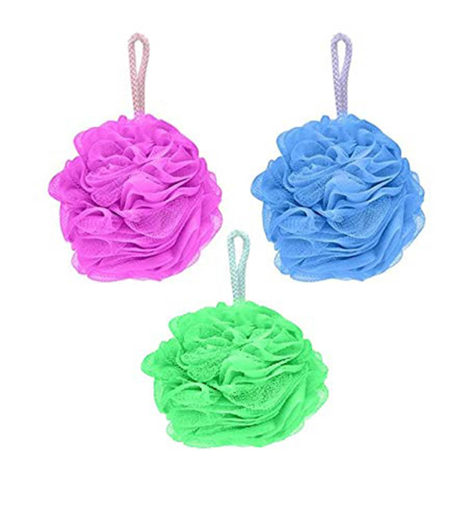     			Lenon Round Bath Sponge Loofah Assorted Pack of 3
