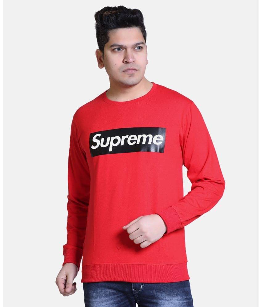 The Emperor Printed Round Full Sleeve Red Regular Fit T-Shirt Single Pack The Emperor Printed Round Full Sleeve Red Regular Fit T-Shirt Single Pack