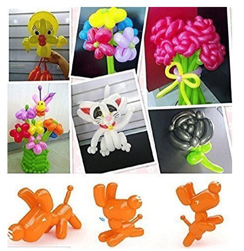     			Blooms Event Twisting Modelling Long Balloon with Free Inflate Pump - Assorted Multicolor (Pack of 100)